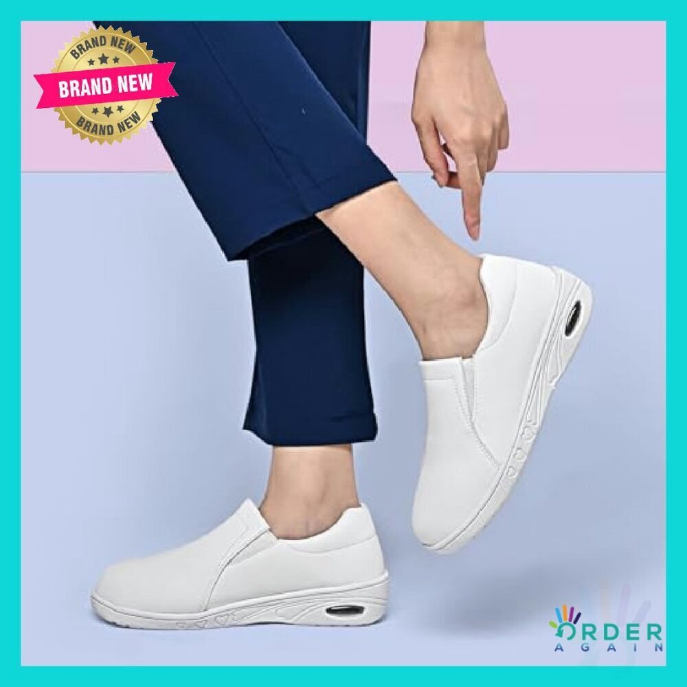 Slip On Work Shoes Lightweight Comfortable Waterproof Slip Resistant - Picture 3 of 8